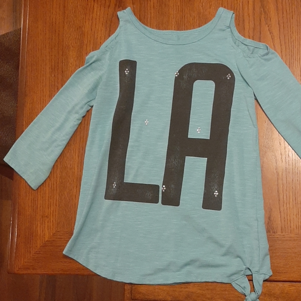 Blue girls 10 half sleeve shirt